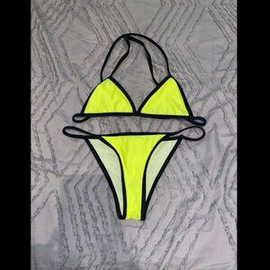 Neon yellow fashion nova bikini never worn!
